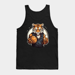 Tiger holding a basketball Tank Top